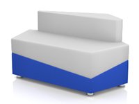 Модульный диван для офиса toform M15 united lines Конфигурация M15-2D5L (экокожа Euroline P2)