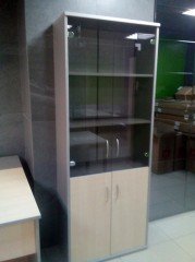Офисный шкаф со стеклянными дверцами